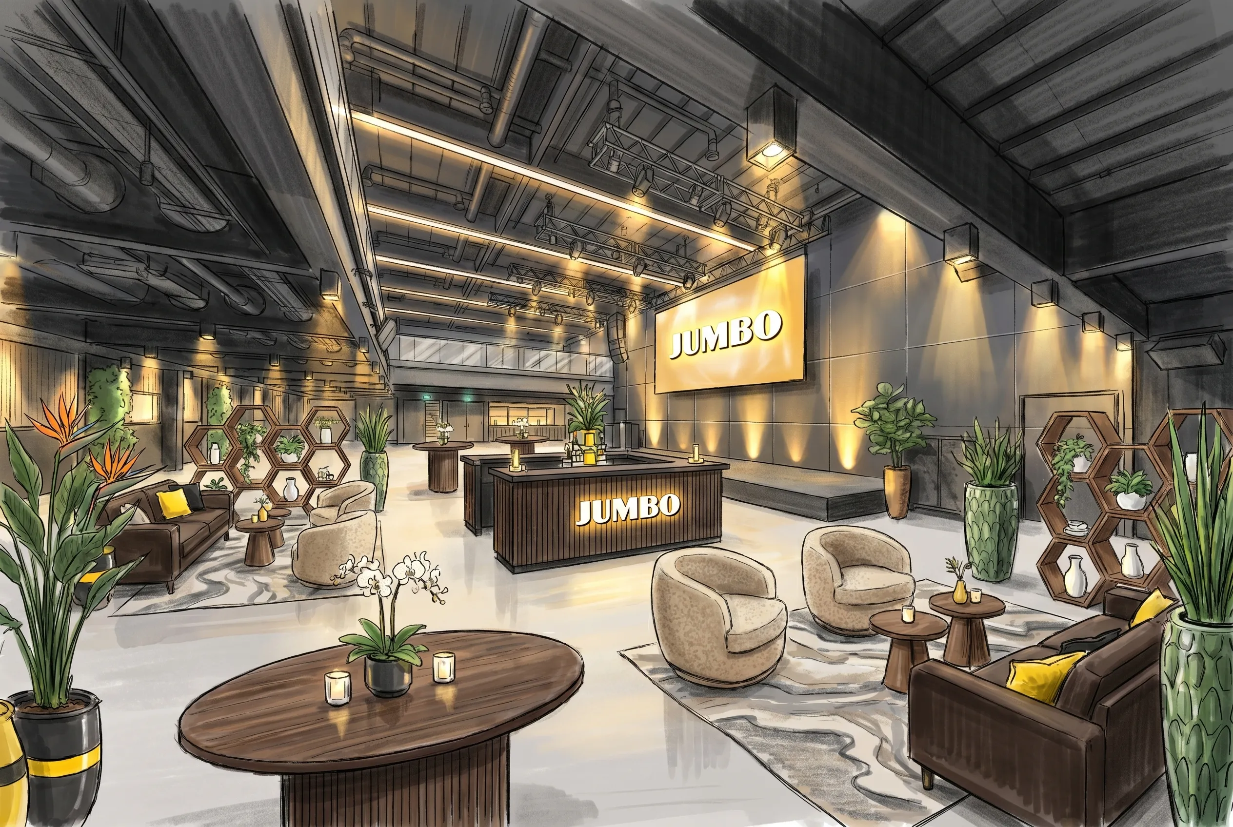 JUMBO lounge render